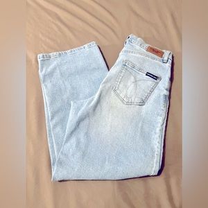 Calvin Klein size 27 Super High Rise Wide Leg Jeans